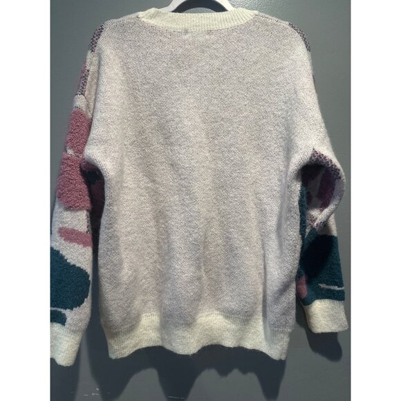 Bluivy Floral Crew Neck Sweater - Pink and Green - Picture 8 of 10